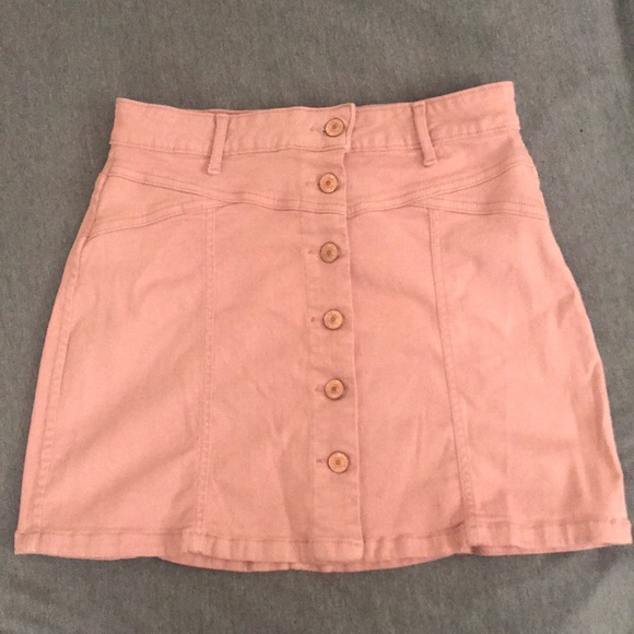 Pink Denim Skirt - Picture 1 of 2